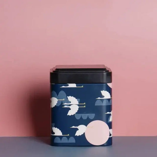 Japanese Crane Tea Box Canister